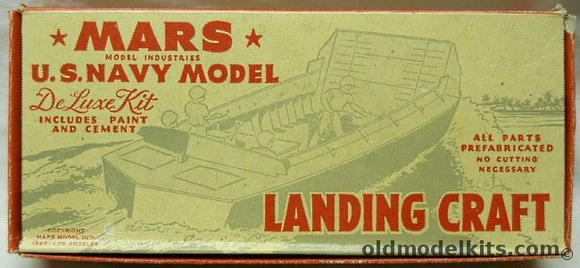 Mars Model Industries US Navy Landing Craft Deluxe Kit With Cement and Paint plastic model kit